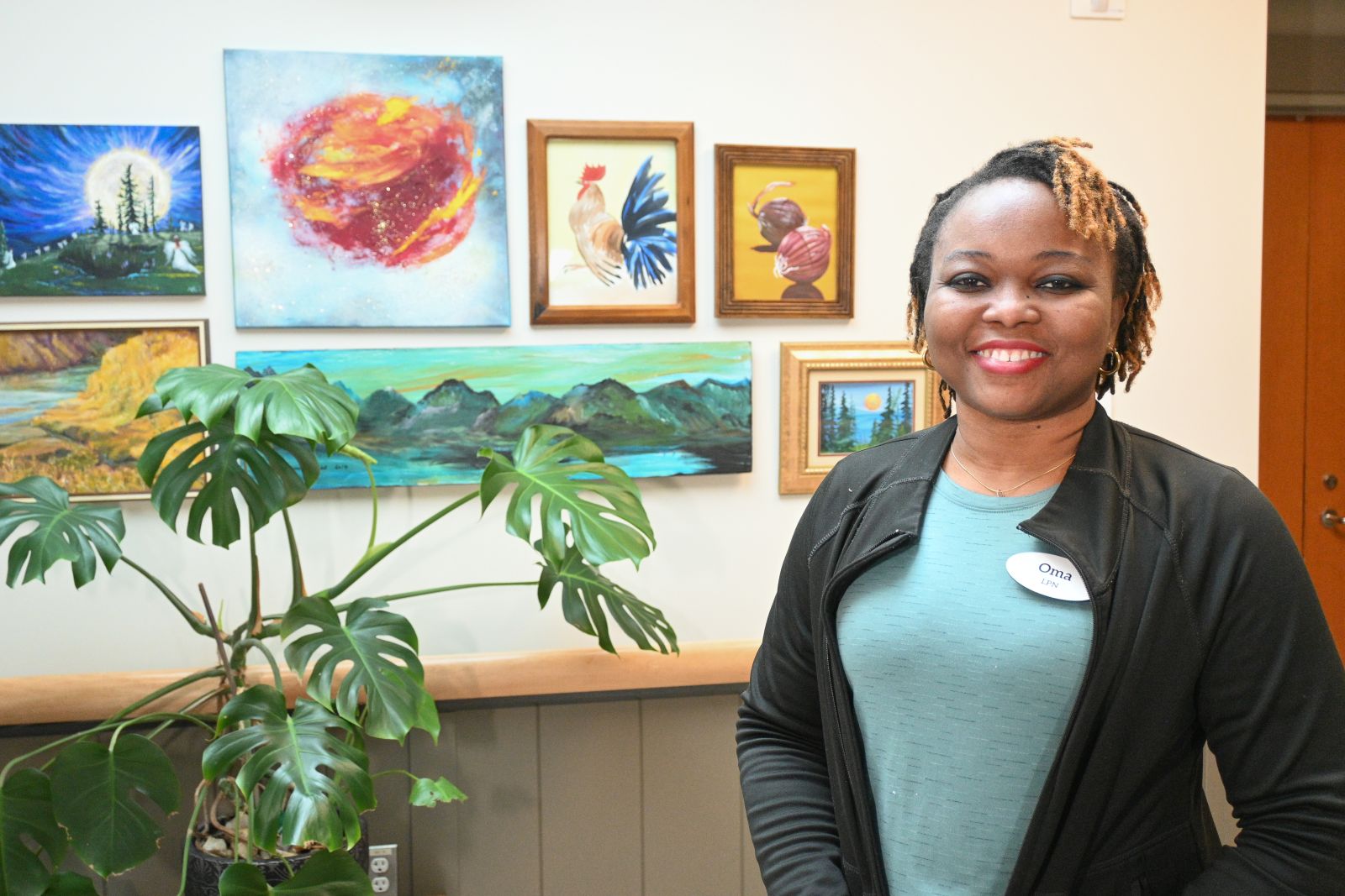 A nurse in seen at work at Alexander McDonald Lodge in Dawson City