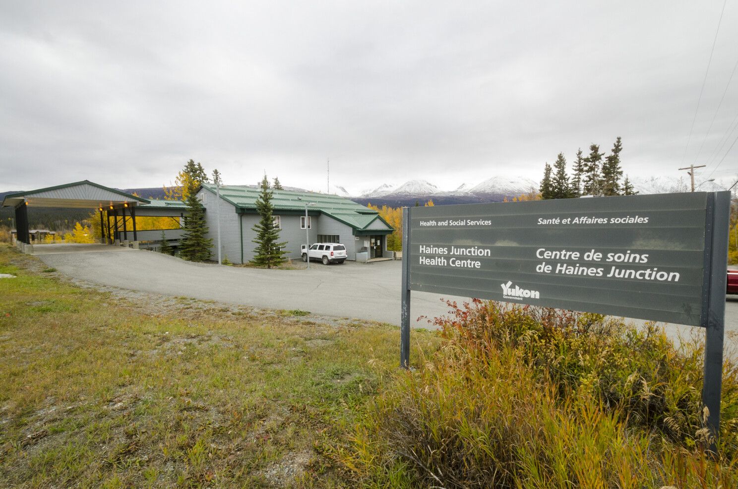 Haines Junction Health Centre sign