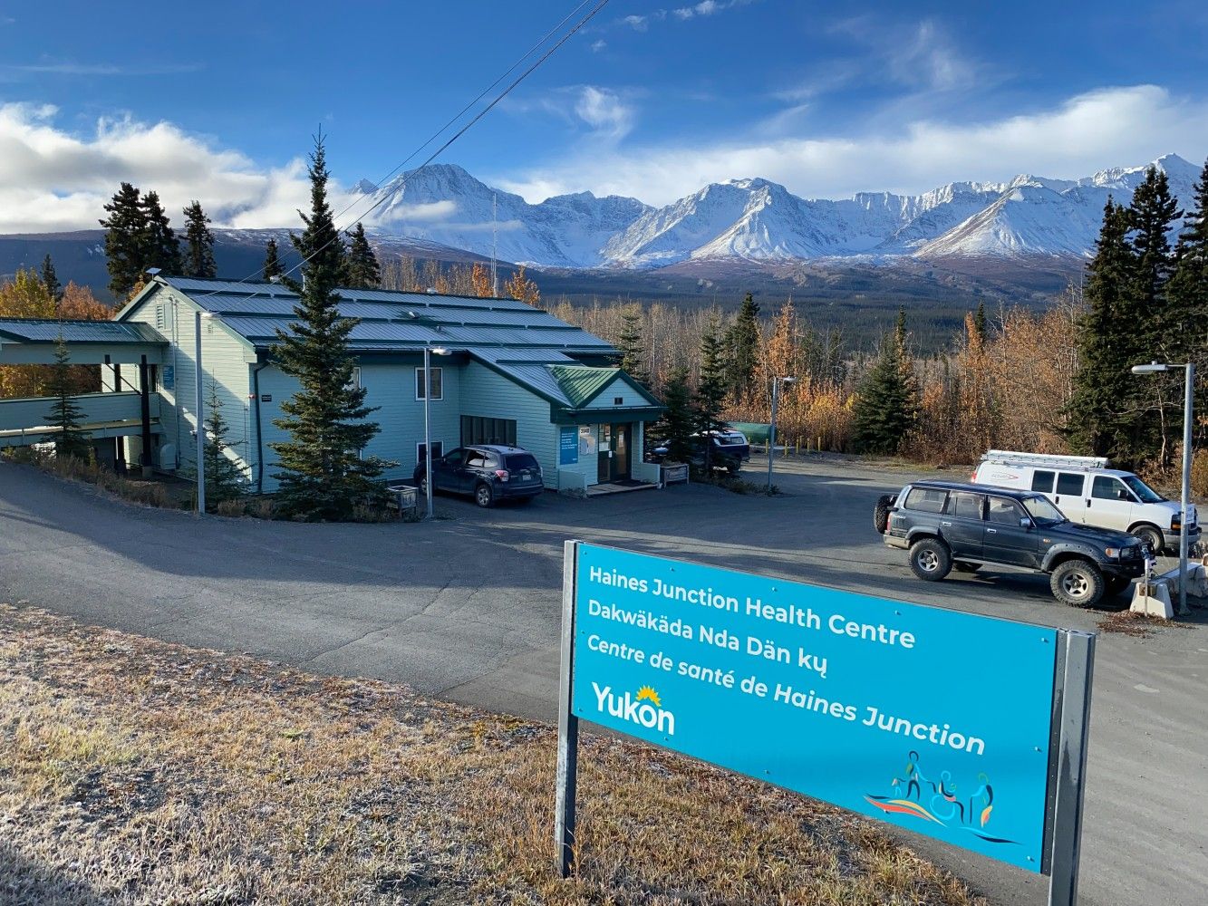 Haines Junction Health Centre sign