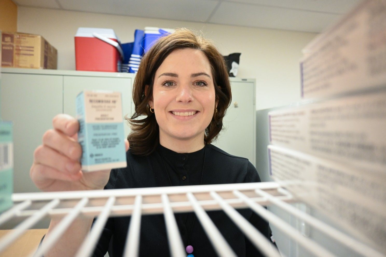 Nurse holding a medication