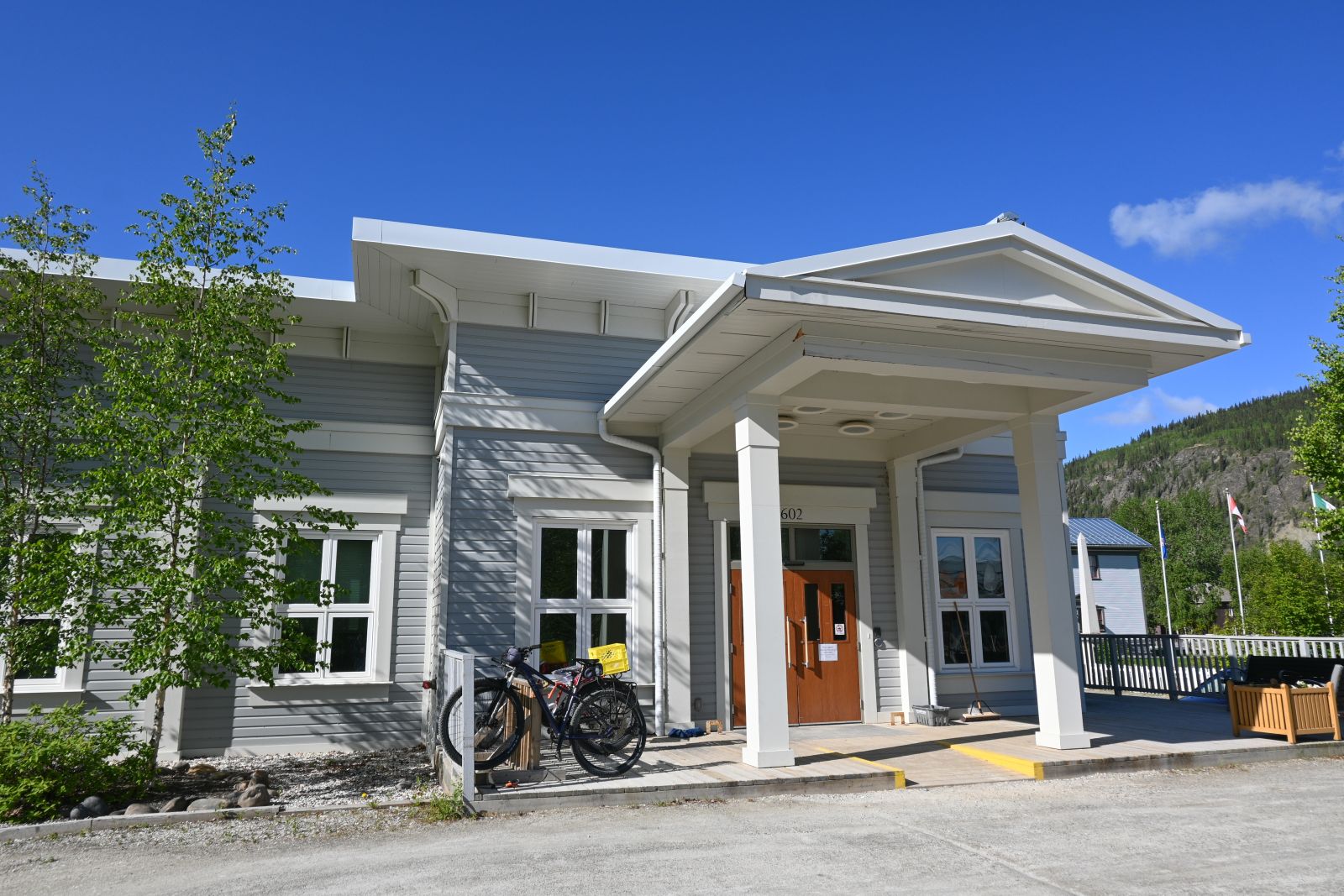 door to the lodge