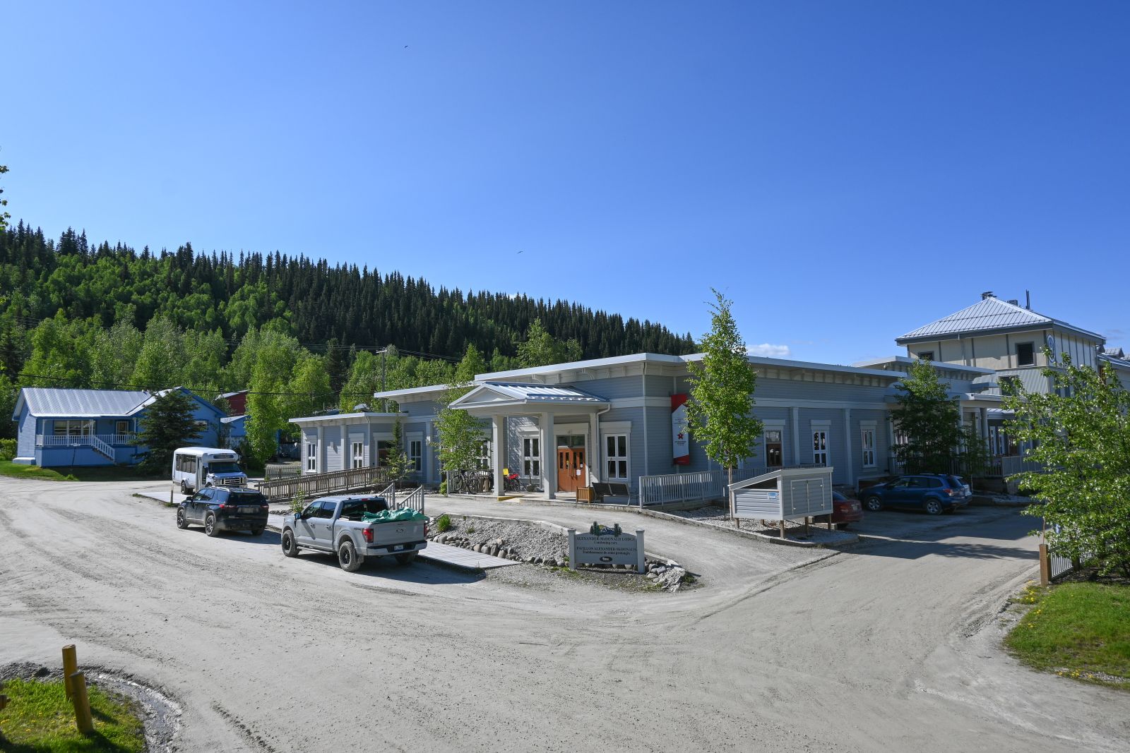 outside the lodge