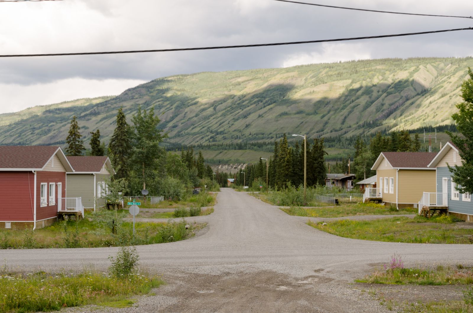 A few homes in the community of Ross River.
