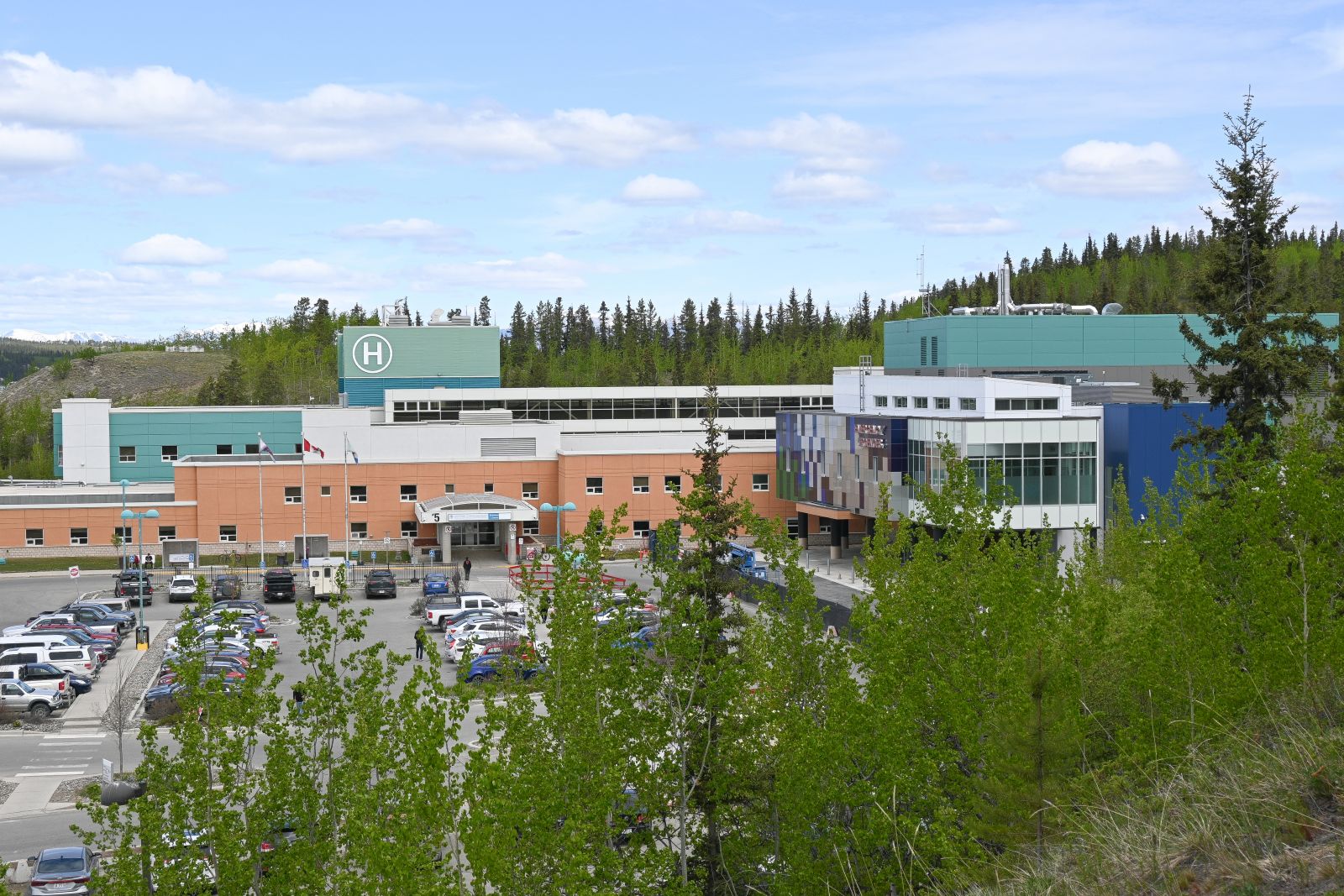 An exterior view of Whitehorse General Hospital