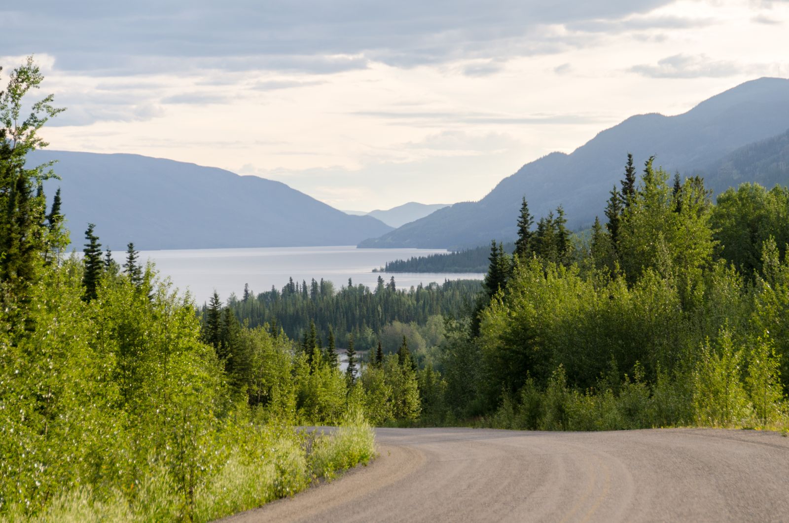 Scenic views on the Robert Campbell Highway outside Ross River.
