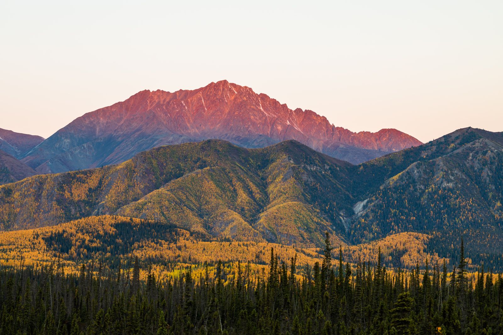 Mount Taylor is seen from the Alaska Highway between Burwash Landing and Beaver Creek.