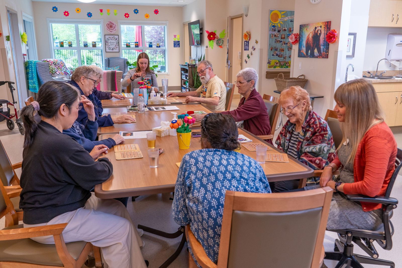 People play a bingo game at the Seniors and Elders Community Day Program in Whitehorse