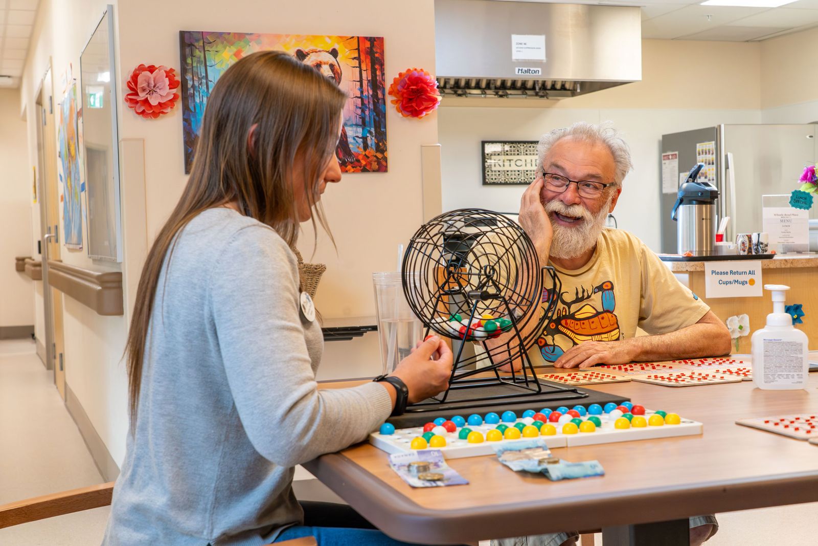 Board games and social interaction are a big part of recreation therapy