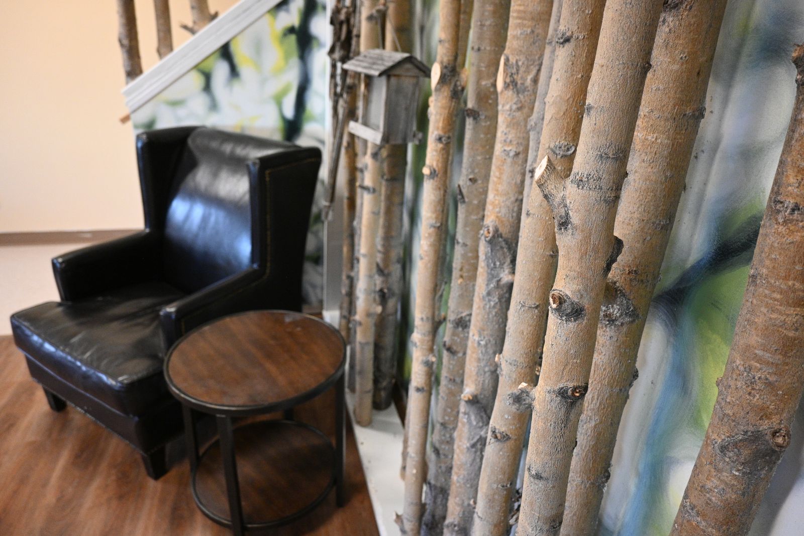 A detail of the cultural space at Nts’äw Chua in Whitehorse