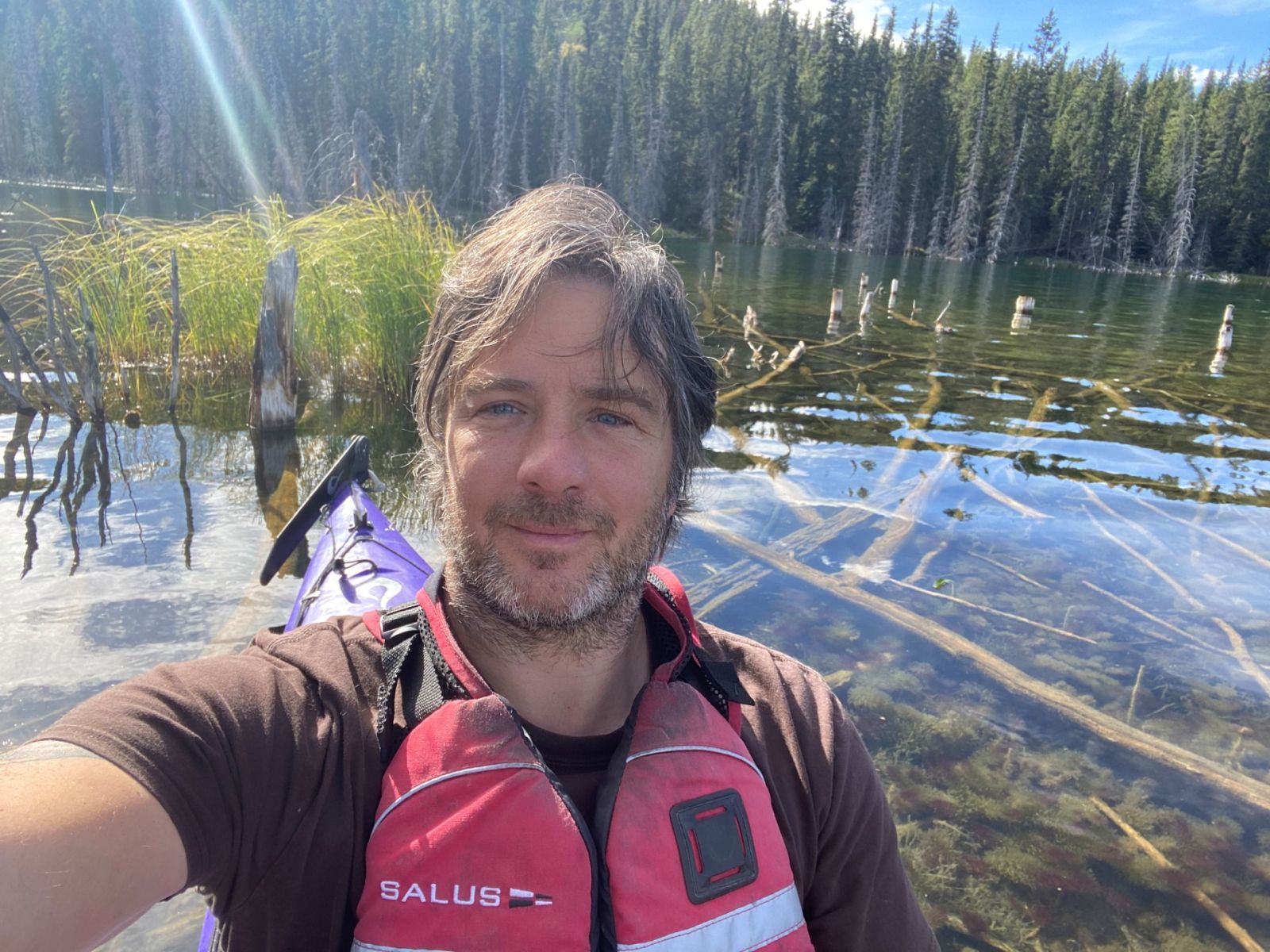 Matthew, a social worker, enjoying the sunshine during a Yukon summer.