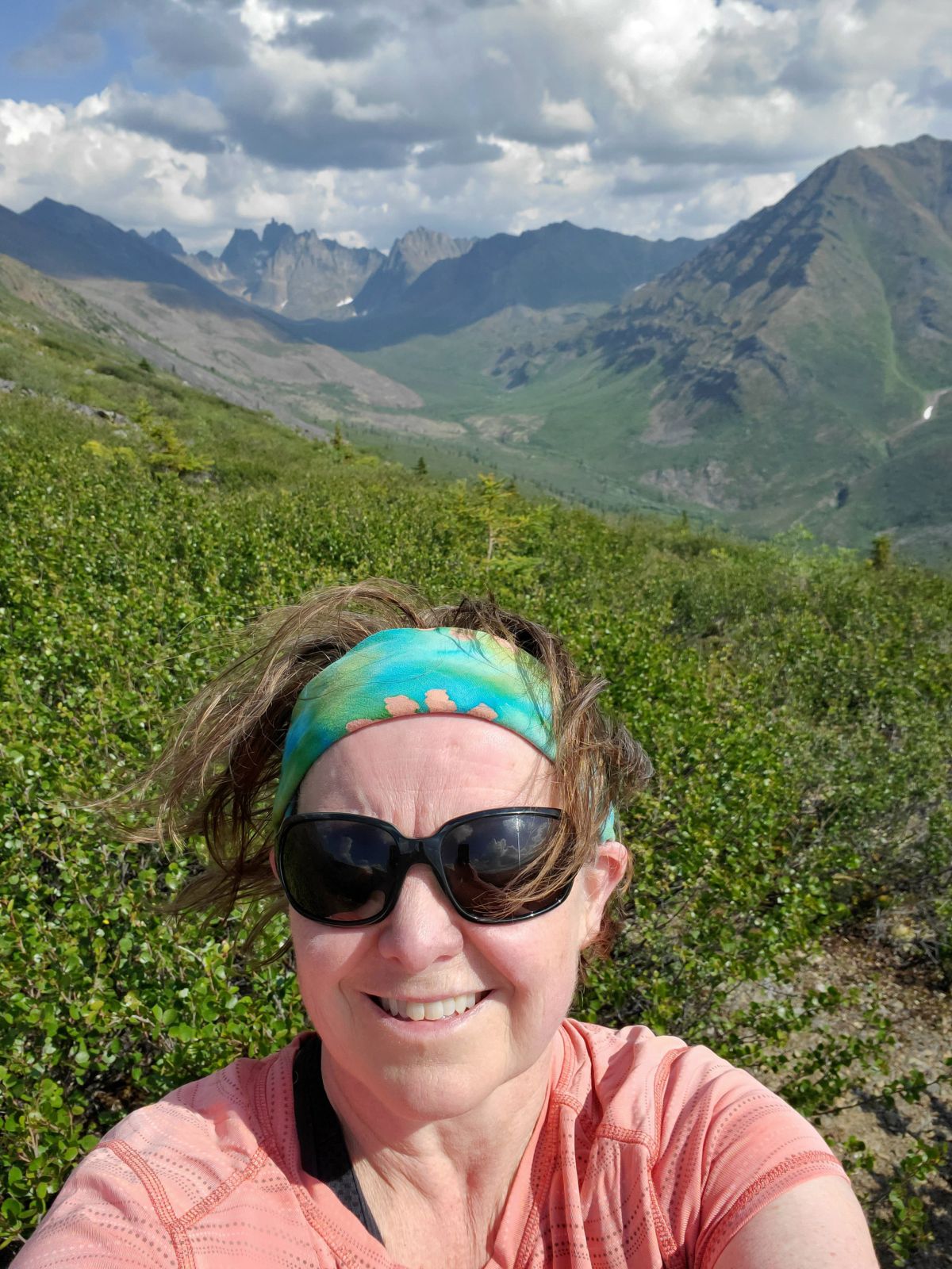 An RN inthe Yukon enjoying a long summer hike