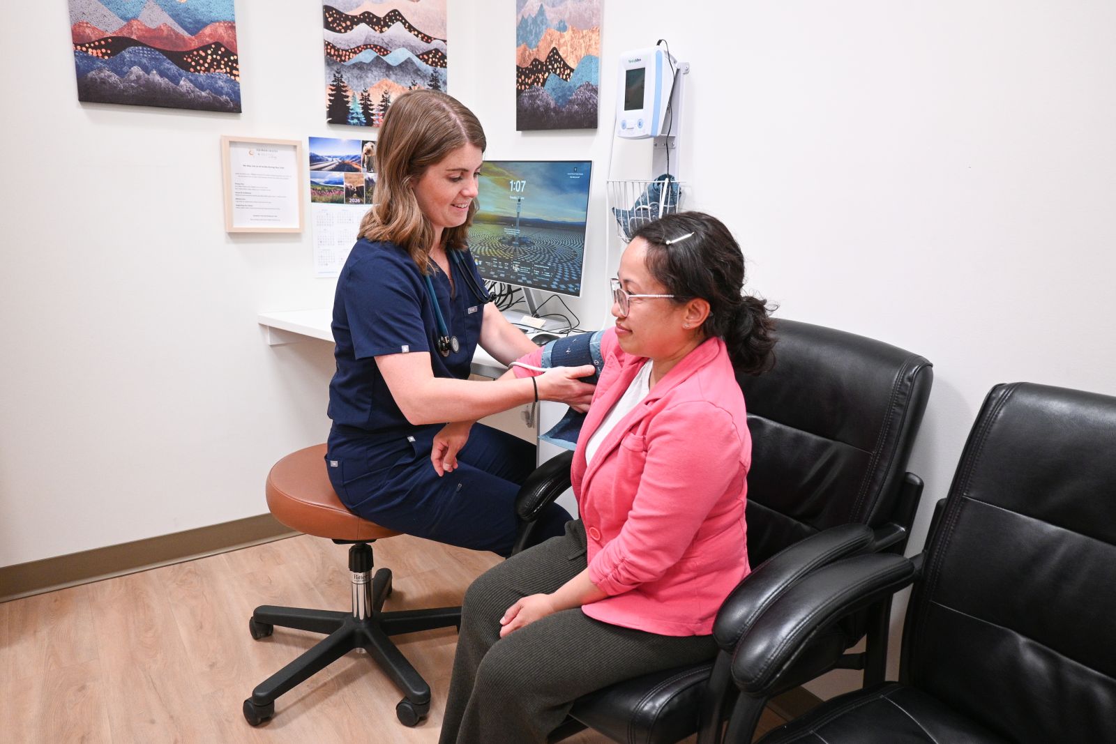 A medical resident attends to a patient in Whitehorse, Yukon