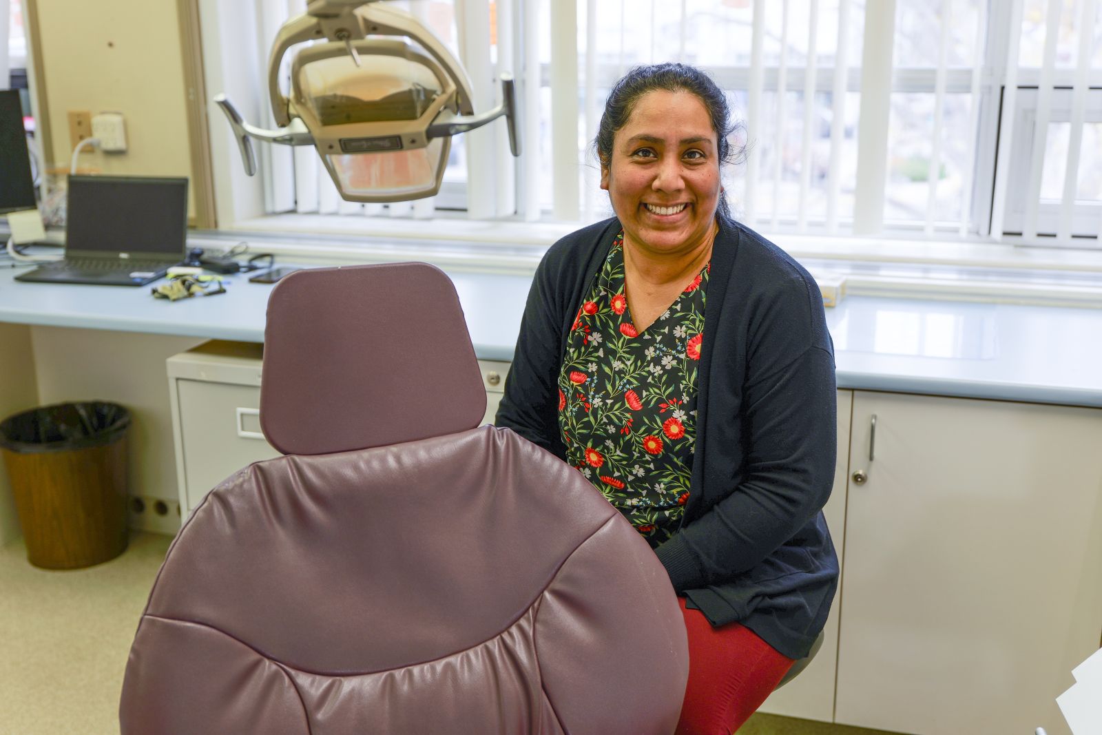 A dental hygienist with the Yukon Children's Dental Program is shown in Whitehorse