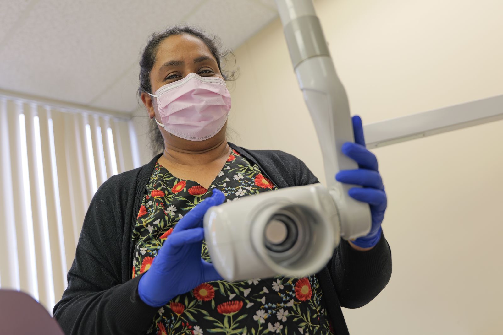 A dental hygienist with the Yukon Children's Dental Program is shown in Whitehorse