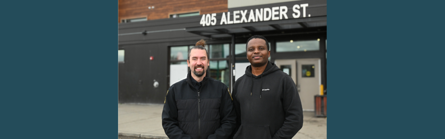 Paramedic specialists are seen outside the Whitehorse Emergency Shelter