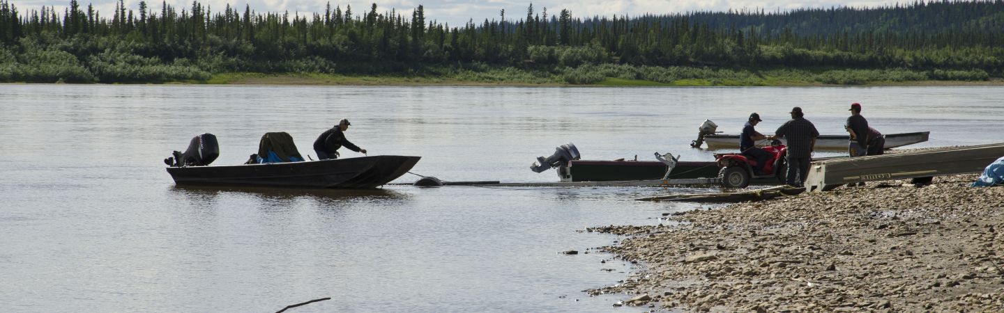 Old Crow is situated at the confluence of the Crow and Porcupine rivers.