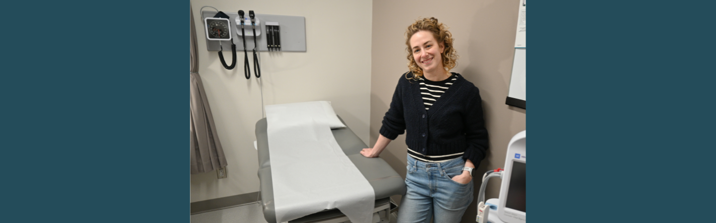 A nurse practitioner is shown in Whitehorse at the Constellation Clinic