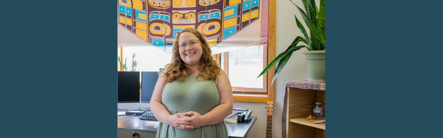 A community counsellor stands in her office in Carcross, Yukon