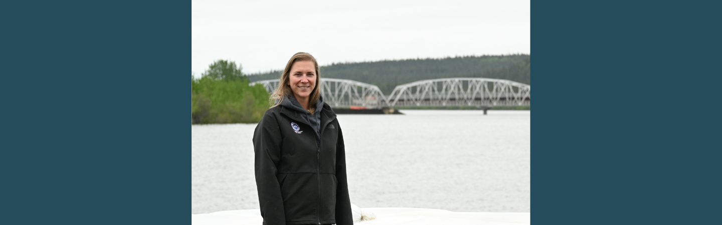A administrative assistant is seen in Teslin, Yukon